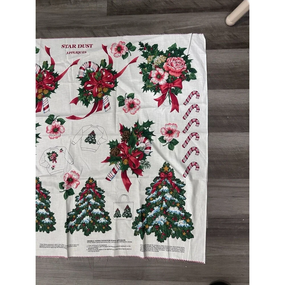 Vintage Christmas Quilting Craft Cotton Fabric Lot  See Description Over 4 Lbs